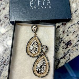 Snake print earrings